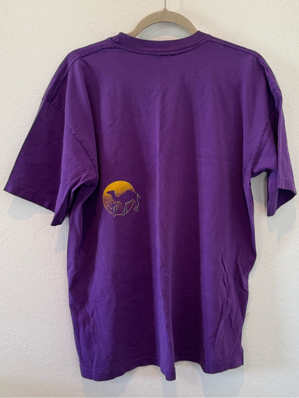 Vintage Camel Cigarettes 90s y2k purple pocket t-shirt, single stitch. XL - Picture 2 of 3